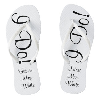 I Do! Wedding Day Bride Flip Flops