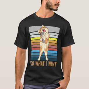 I Do What I Want Black Cat 2 T-Shirt