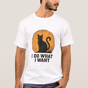 I Do What I Want Black Cat Vintage Shirt Design_1