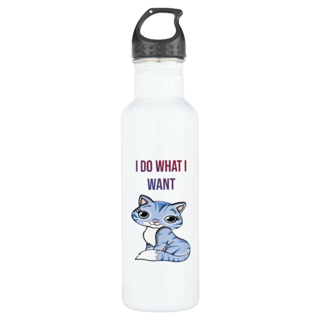 I Do What I Want – Cat 710 Ml Water Bottle (Front)