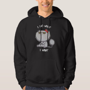 I Do What I Want Cat Coffee Black Cat Red Cup 15 Hoodie