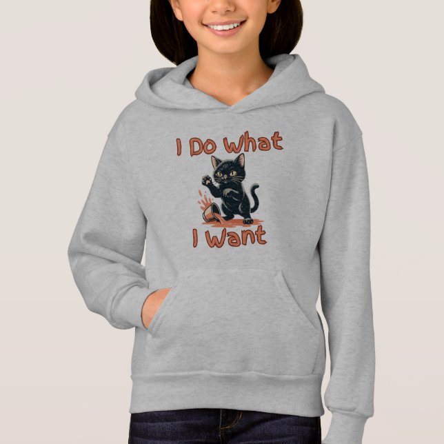 I Do What I Want Cat hat – Funny Sassy Cat (Front)