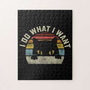 I Do What I Want Cat Jigsaw Puzzle