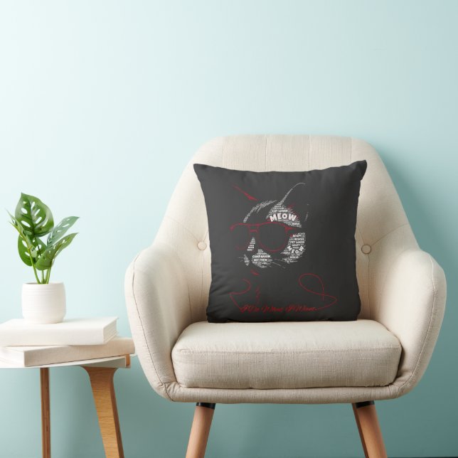 I Do What I Want Cat Typography Cushion (Chair)