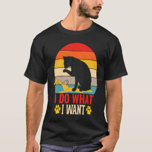 I Do What I Want Cat With Glasses T-Shirt