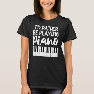 I Do What I Want Cat Women Musician Piano Music Lo T-Shirt