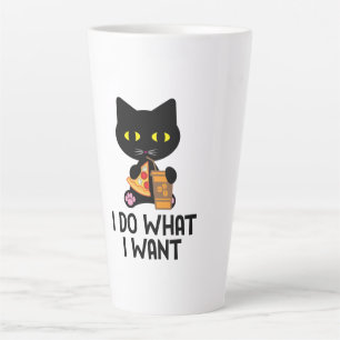 i do what i want cats lover design latte mug