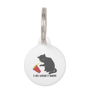 I do what i want - Choose background color Pet Tag