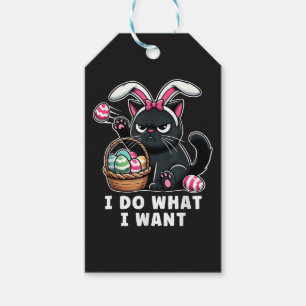 i do what i want Easter Cat Gift Tags