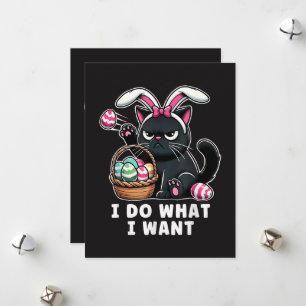 i do what i want Easter Cat Holiday Card