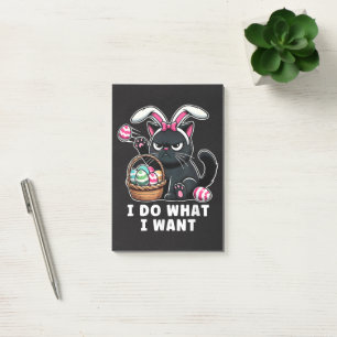 i do what i want Easter Cat Post-it Notes