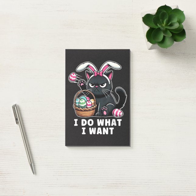 i do what i want Easter Cat Post-it Notes (Office)