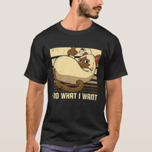 I Do What I Want Middle Finger Cat T-Shirt