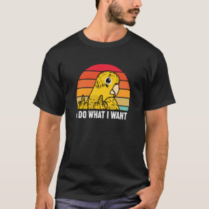 I Do What I Want Parrot I Yellow Lutino Budgie Bud T-Shirt