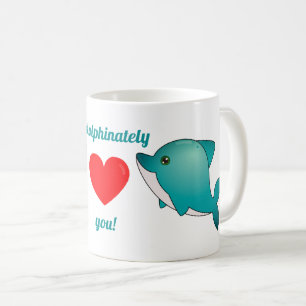 I dolphinately love you [kawaii dolphin couple]! coffee mug