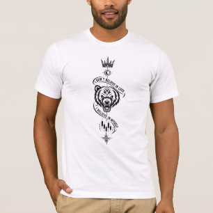 I Don’t Believe in Luck Bear Trader Symbol Design T-Shirt