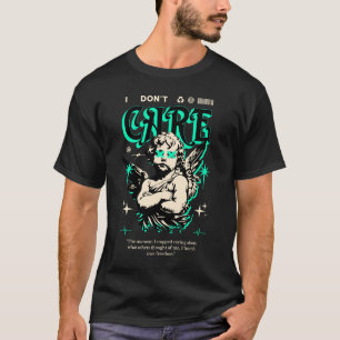 I Don’t Care Neon Rebel Angel Tee