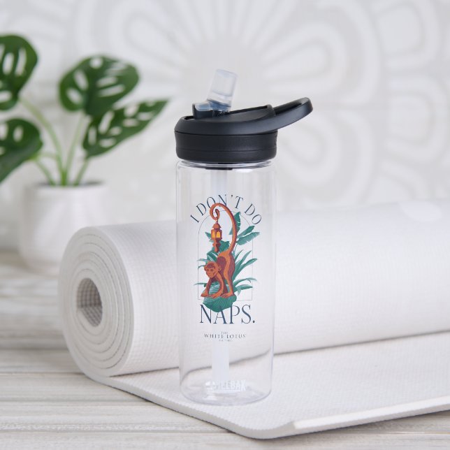 I Don’t Do Naps Monkey - The White Lotus Water Bottle (Yoga)