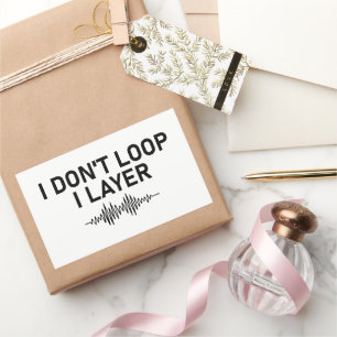 I Don’t Loop I Layer Minimal Music Rectangular Sticker