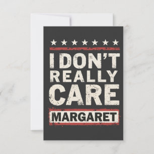 I Don’t Really Care Margaret J.D. Vance VP Humour Thank You Card