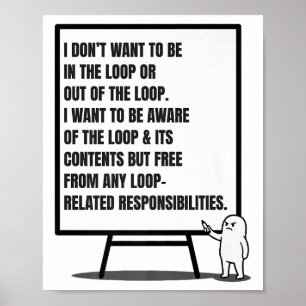 I Don’t Want To Be In The Loop Or Out Sarcastic Qu Poster