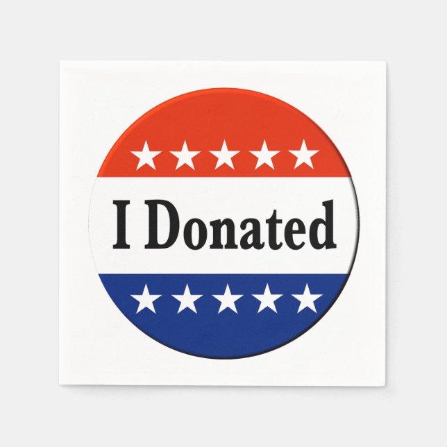 I Donated Napkin (Front)