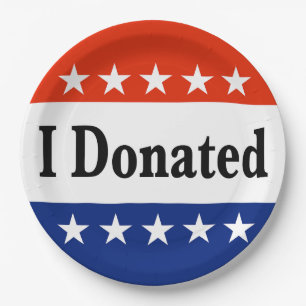 I Donated Paper Plate