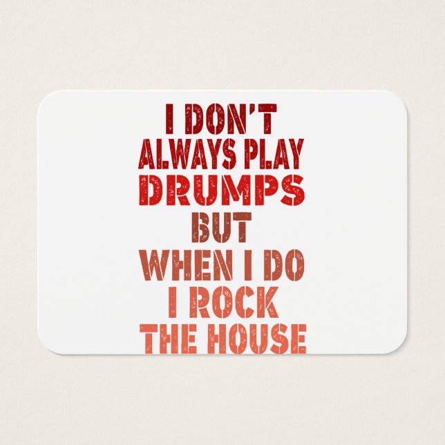 I don't always play drums funny retro sunset drumm (Front)