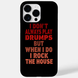 I don't always play drums funny retro sunset drumm Case-Mate iPhone 14 pro max case
