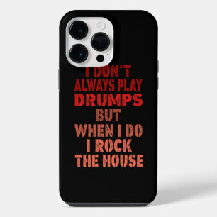 I don't always play drums funny retro sunset drumm iPhone 14 pro max case