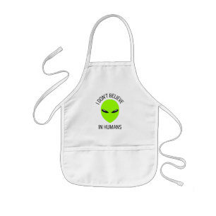 I Don't Believe in Humans Kids Apron
