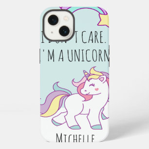 I don't care I am a Magical Unicorn Personalised iPhone Case