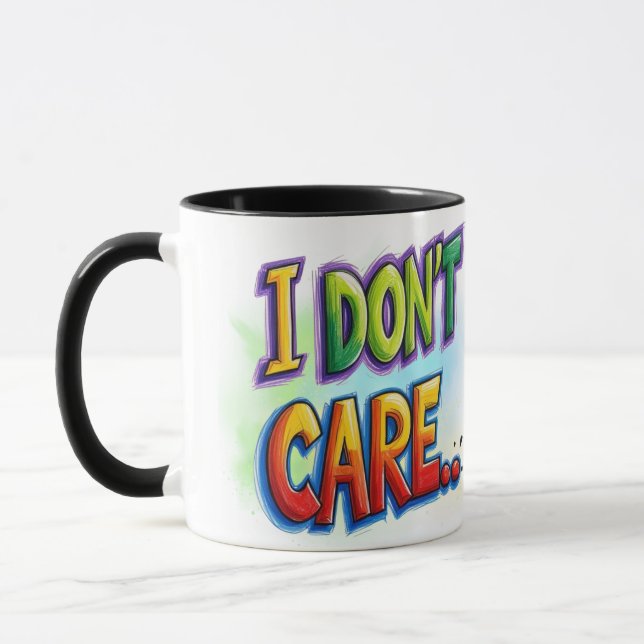 I don't care... mug (Left)