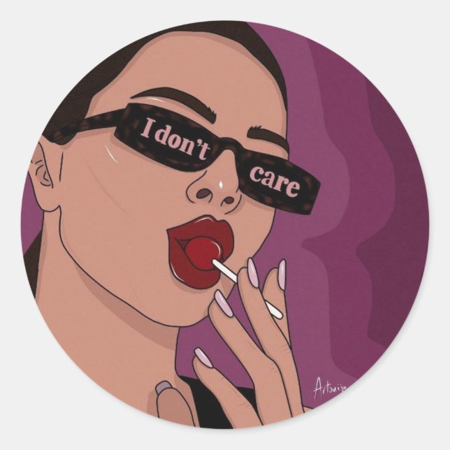 I DONT CARE STICKER  (Front)