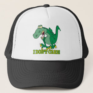 i dont care t-rex temper tantrum trucker hat