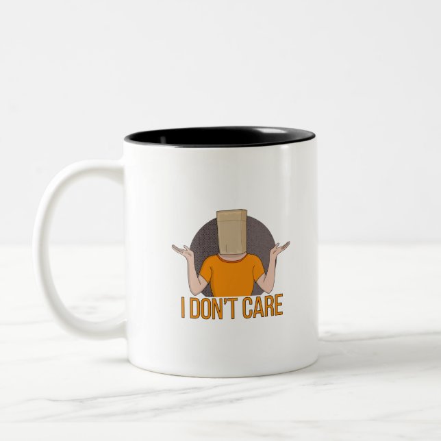 I Don't Care Two-Tone Coffee Mug (Left)