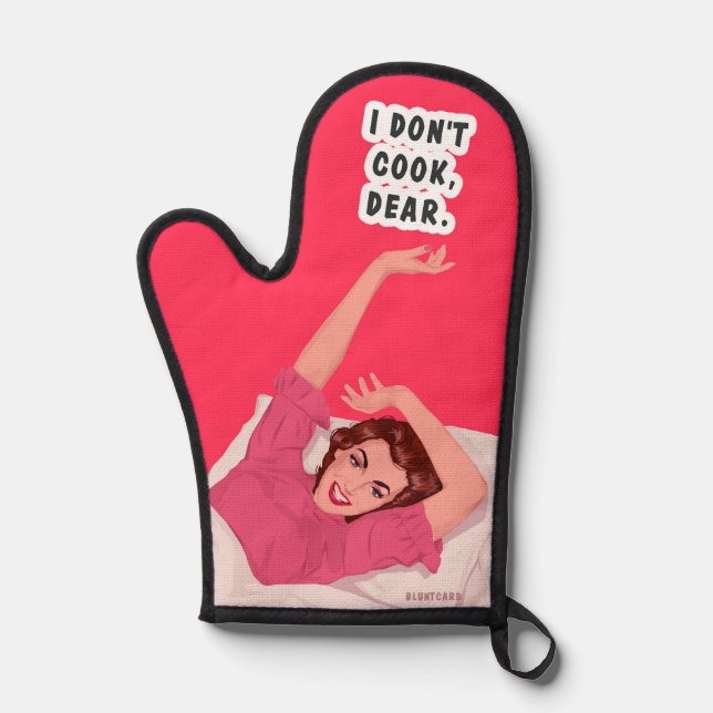 I don't cook, dear.  oven mitt (Front)