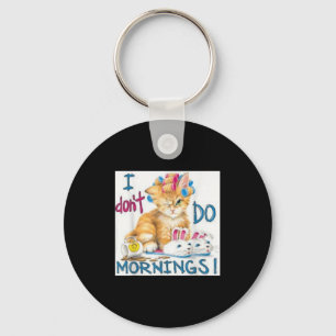 I Don't Do Mornings Key Ring