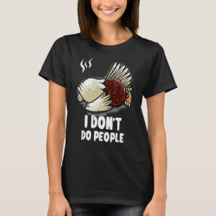 I Don't Do People Nerd Sleeping American Bald Eagl T-Shirt