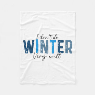 I Don't Do Winter Very Well, Retro Christmas Long Fleece Blanket