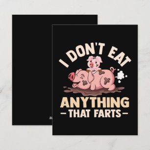 I Don't Eat Anything That Farts Holiday Card
