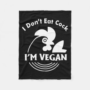 I Dont Eat Im Vegan Funny Vegan Shirt Fleece Blanket