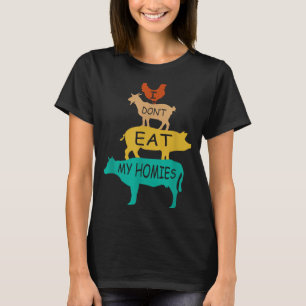 I Don't Eat My Homies Retro Vintage Vegetarian Veg T-Shirt
