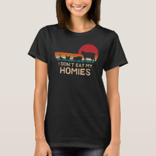 I Don't Eat My Homies Vegetarian Retro Vintage V T-Shirt