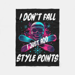 I Don't Fall Just Add Style Points  Fleece Blanket