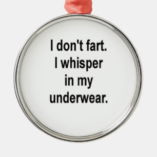 I don't fart metal tree decoration