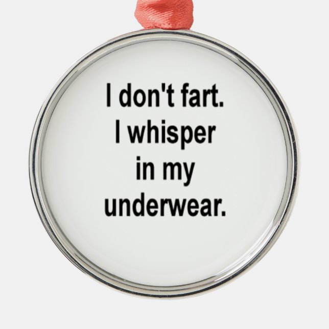 I don't fart metal tree decoration (Front)