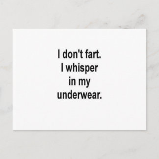 I don't fart postcard
