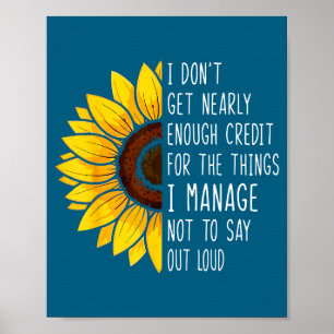 I Don't Get Nearly Enough Credit For The Things I  Poster