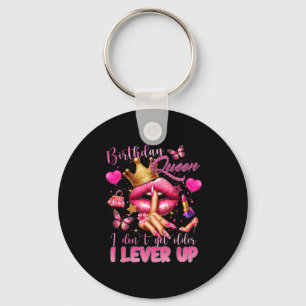 I Dont Get Older I Level Up Queen Lip Balloon Girl Key Ring